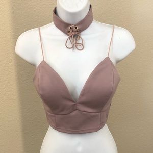 Women’s Tan Date Night Crop Top Small
